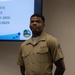 Corporal Kentavis Marbuary is awarded an outstanding citizenship award from the city of Twentynine Palms