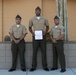 Corporal Kentavis Marbuary is awarded an outstanding citizenship award from the city of Twentynine Palms