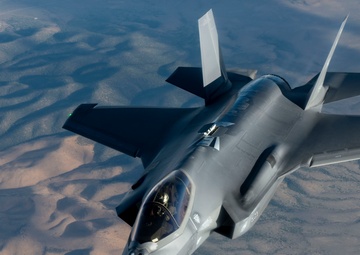 93rd Air Refueling Squadron refuels F-35's assigned to the 388th Fighter Wing