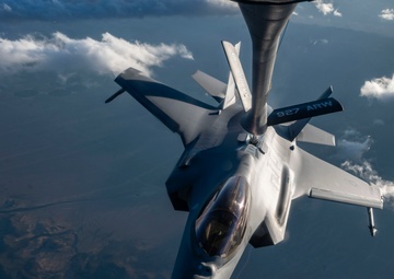 93rd Air Refueling Squadron refuels F-35's assigned to the 388th Fighter Wing