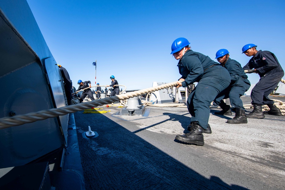 USS San Diego gets underway