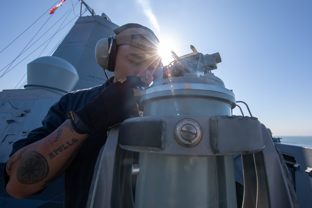 USS San Diego gets underway