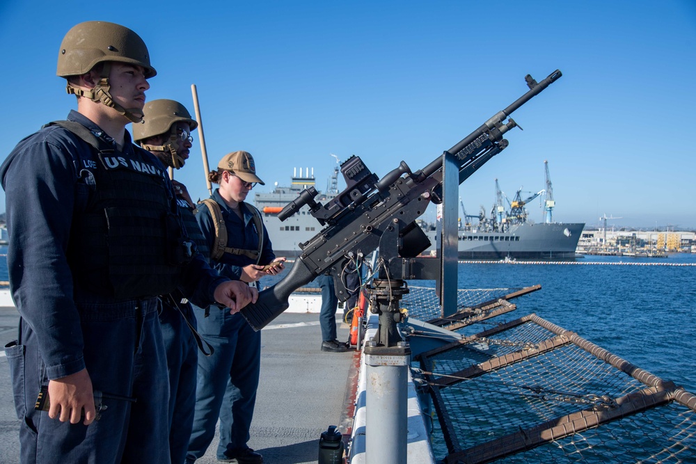 USS San Diego departs San Diego