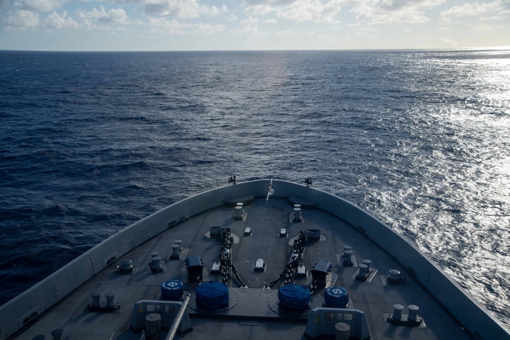 USS San Diego Sailors stand watch