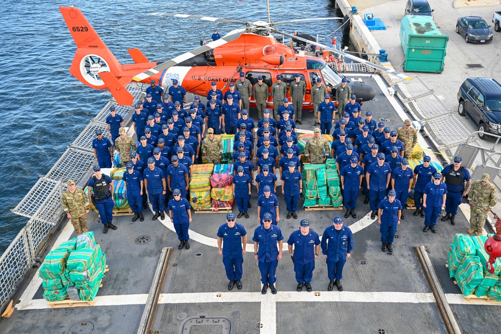 Coast Guard offloads nearly $50 million in illegal narcotics interdicted in Eastern Pacific Ocean