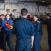 USS George Washington Sailors conduct training in the hangar bay