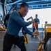 USS George Washington Sailors conduct training in the hangar bay