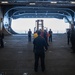 USS George Washington Sailors conduct training in the hangar bay