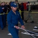 USS Ronald Reagan (CVN 76) Sailors inspect equipment