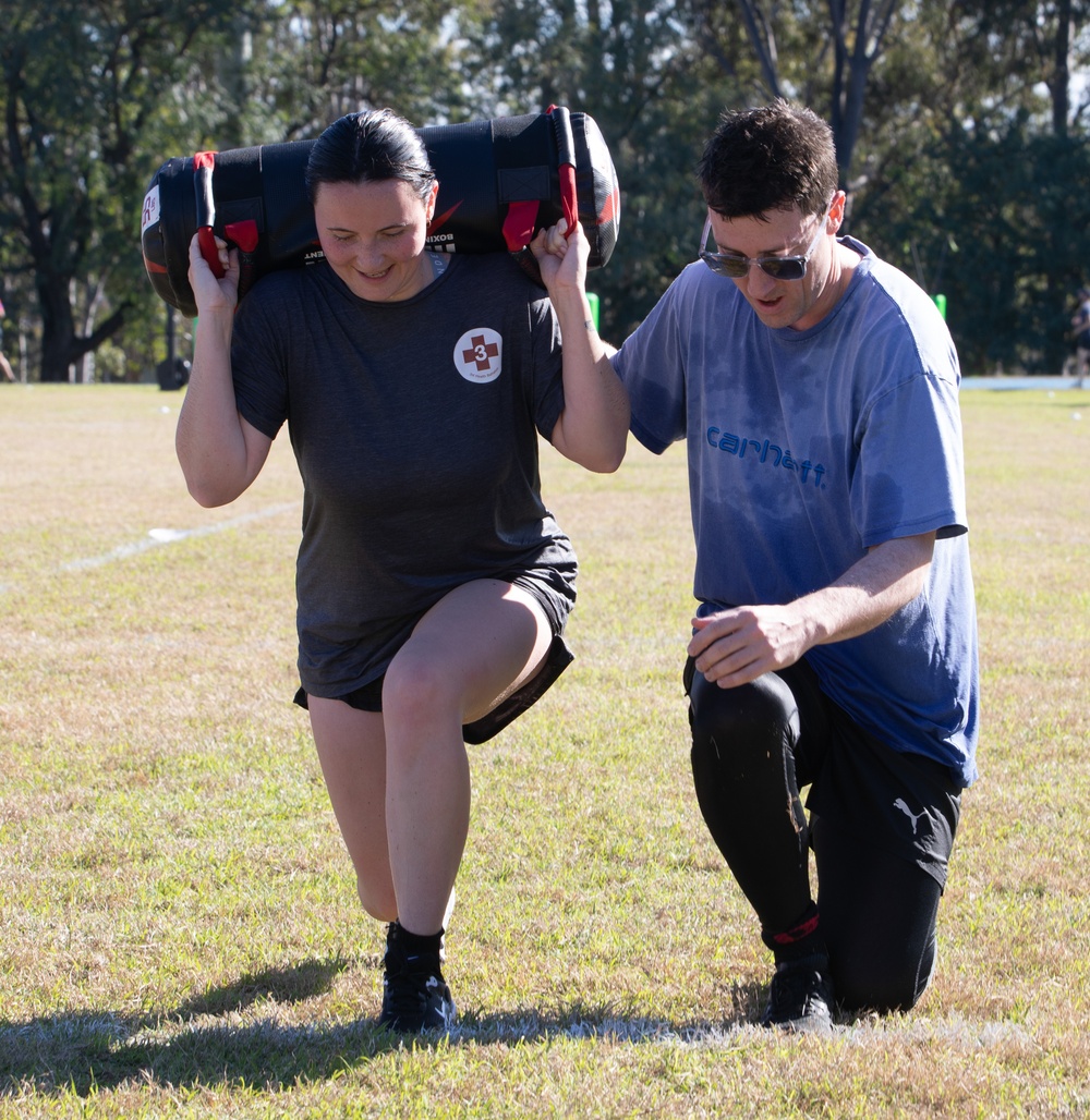 Joint combined service members participate in PT event during Render Safe 2024
