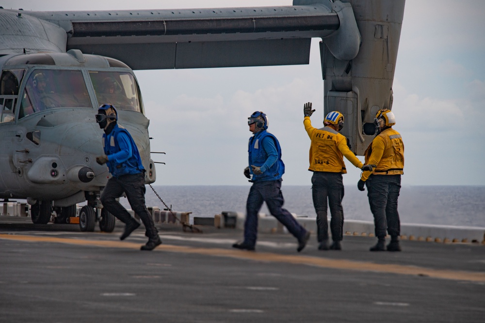 USS America (LHA 6) Conducts Flight Operations.