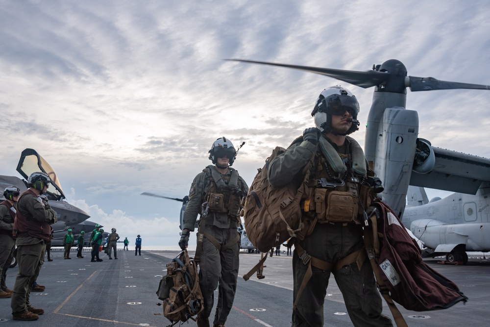 USS America (LHA 6) Conducts Flight Operations.