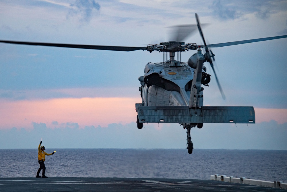 USS America (LHA 6) Conducts Flight Operations.