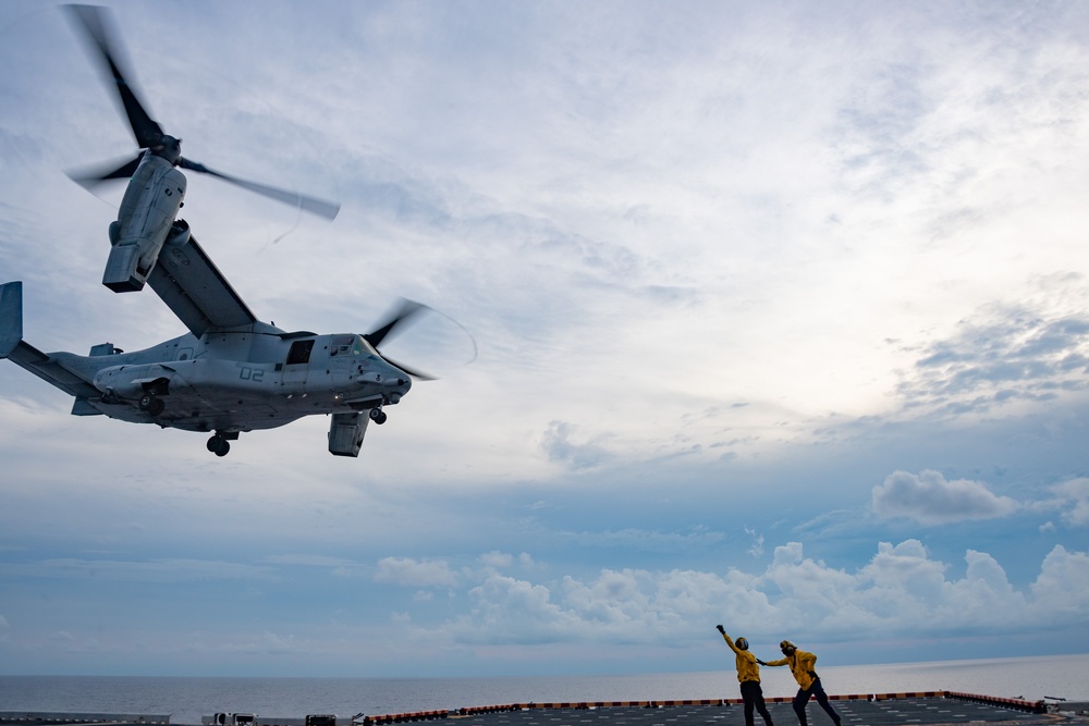 USS America (LHA 6) Conducts Flight Operations.