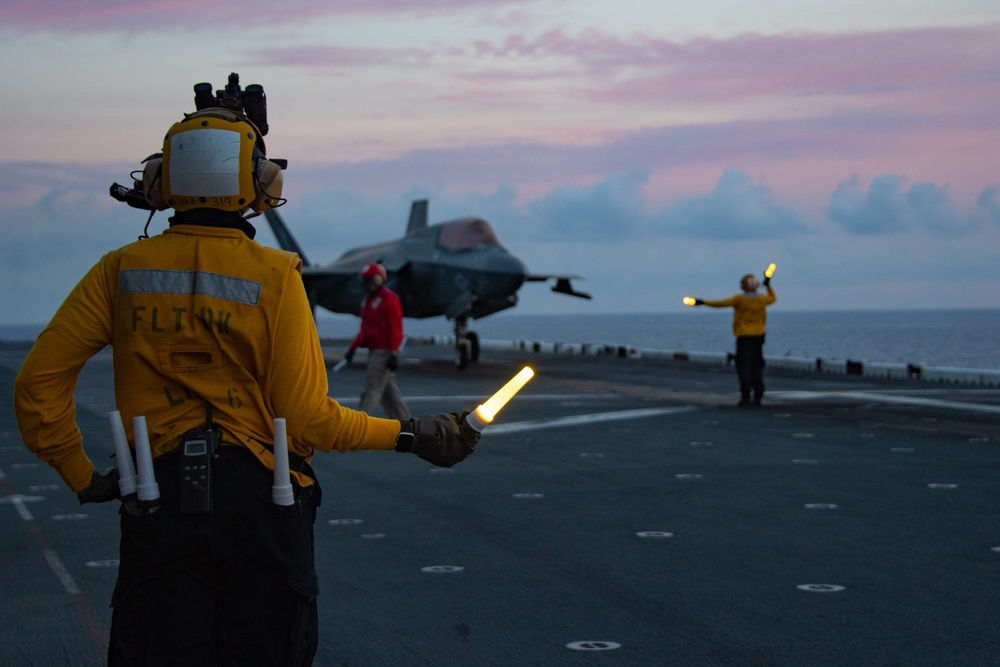 USS America (LHA 6) Conducts Flight Operations.