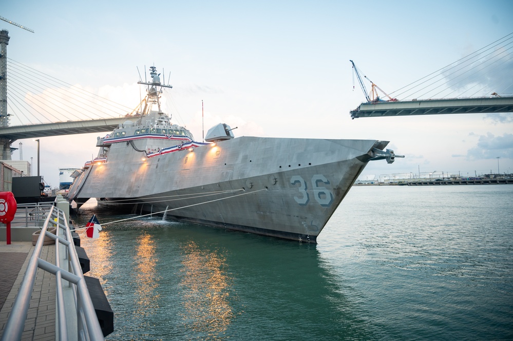 The Future USS Kingsville (LCS 36) is Pier Side at the Port of Corpus Christi