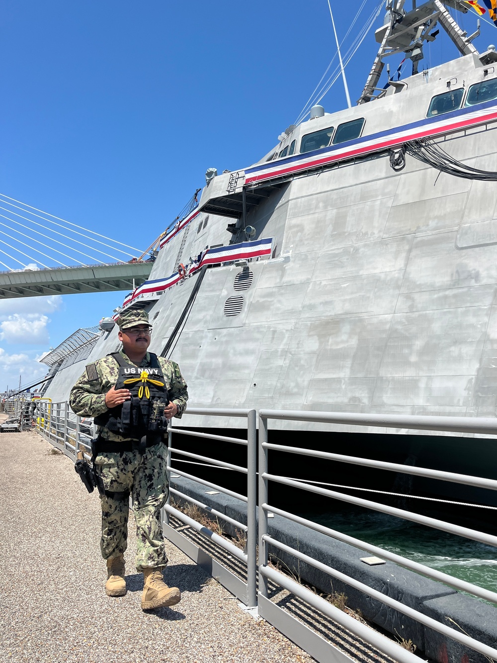 Navy Reserve Sailor supports USS Kingsville (LCS 36) commissioning