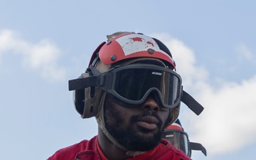 Sailor Participates in Crash and Salvage Drill