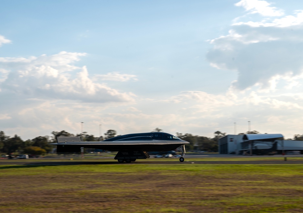 Two B-2 Spirits return to RAAF Amberley after BTF mission