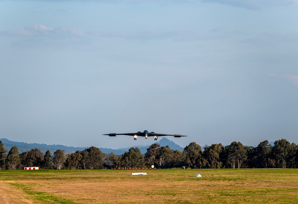 Two B-2 Spirits return to RAAF Amberley after BTF mission