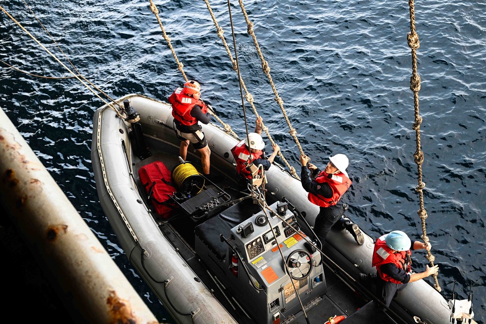 Theodore Roosevelt Conducts Small Boat Operations