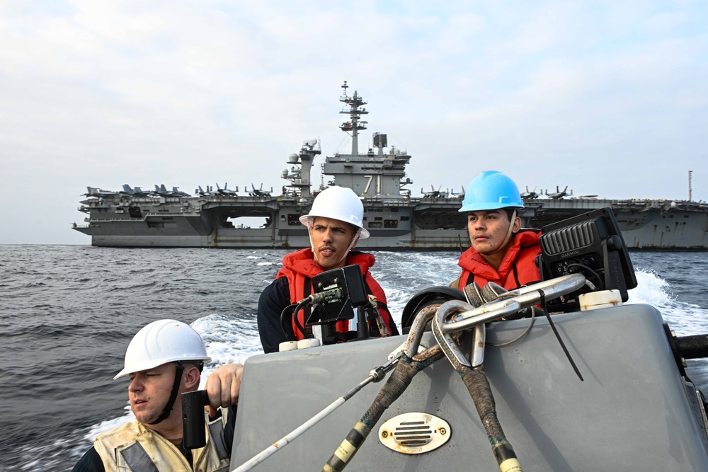 Theodore Roosevelt Conducts Small Boat Operations