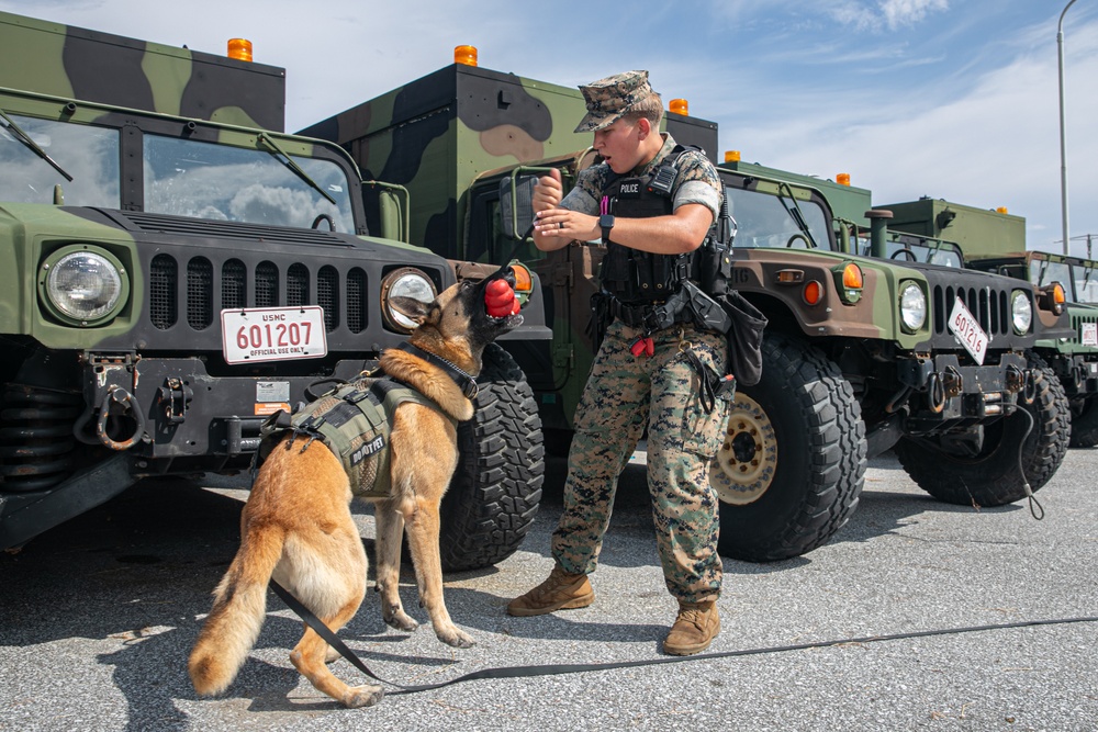 K-9 Training on Camp Kinser
