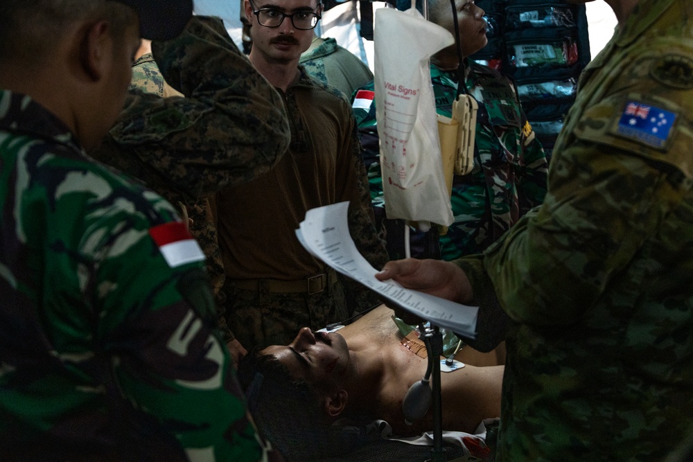 MRF-D 24.3: U.S. Marines, Sailors, Australian Army, Indonesian service members participate in mass casualty drills during Exercise Bhakti Kanyini AUSINDO 24