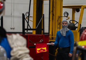 USS George Washington Sailors conduct aircraft firefighting training.