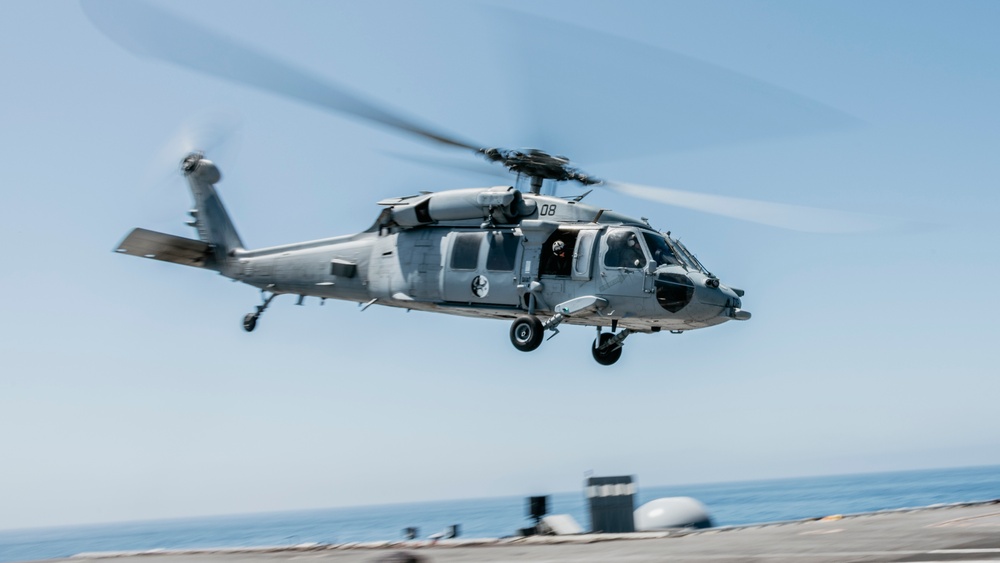 George Washington Conducts Helo Operations