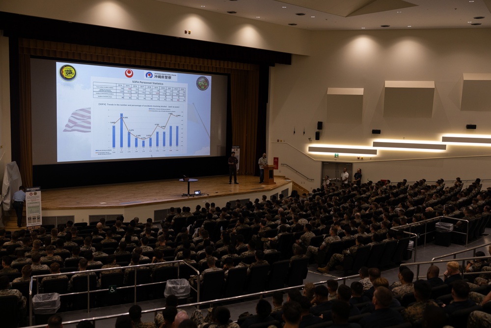 MCIPAC Safety Office and the Okinawa Prefecture Government Host a DUI Lecture on Camp Schwab