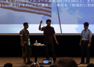 MCIPAC Safety Office and the Okinawa Prefecture Government Host a DUI Lecture on Camp Schwab