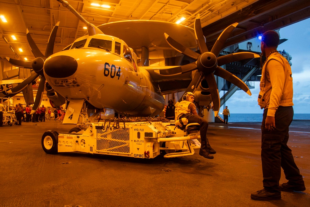 Sailors conduct daily operations aboard Abraham Lincoln