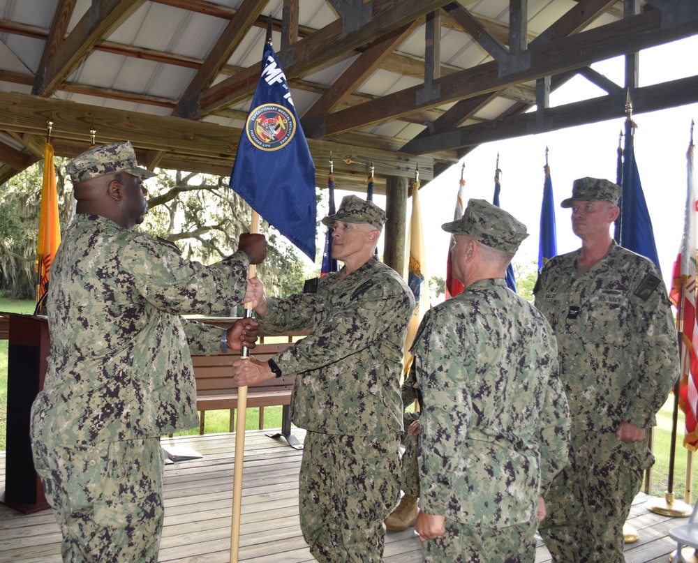 Pyles relieves Panke at first ever EMF-M Change of Command