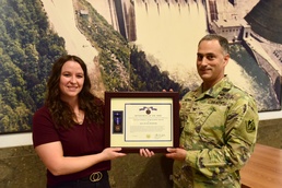 Colonel lauds Center Hill Powerplant administrative assistant