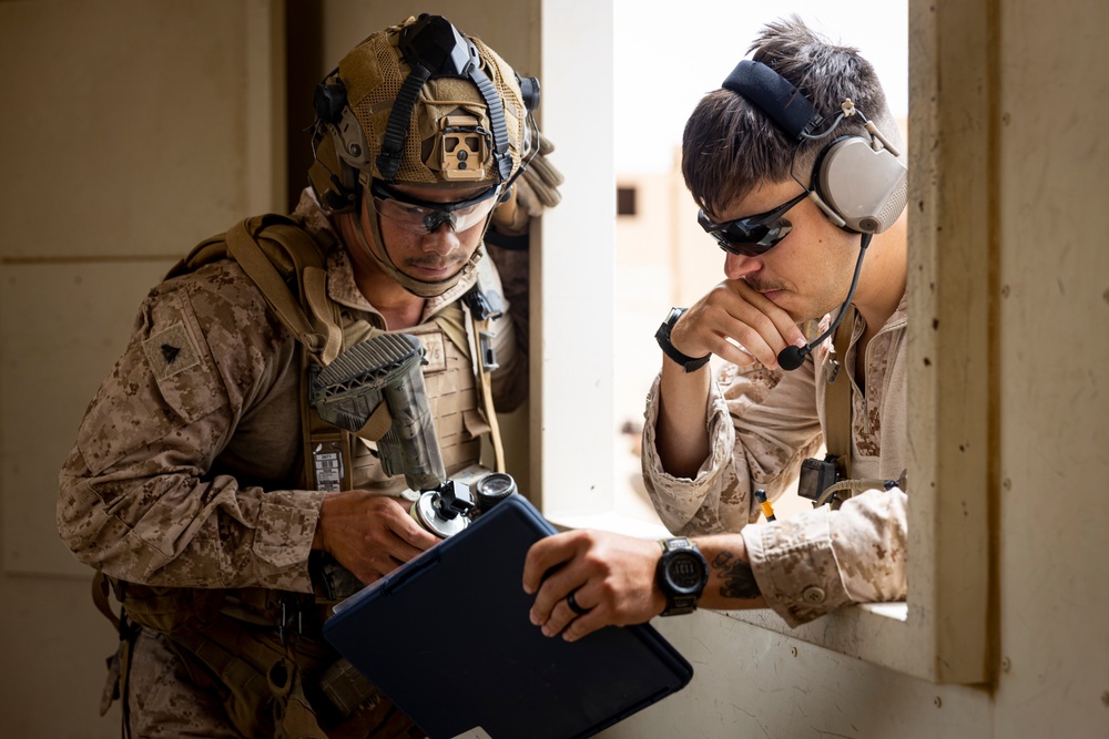 Marines with 3/5 conduct urban lanes during AFX as part of SLTE 5-24