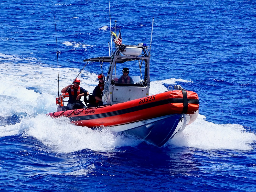 USCGC Frederick Hatch (WPC 1143) returns from WCPFC boarding