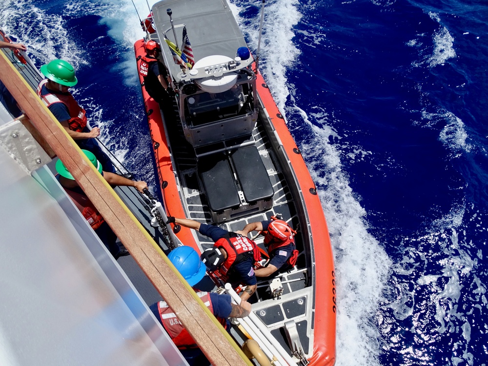 USCGC Frederick Hatch (WPC 1143) returns from WCPFC boarding