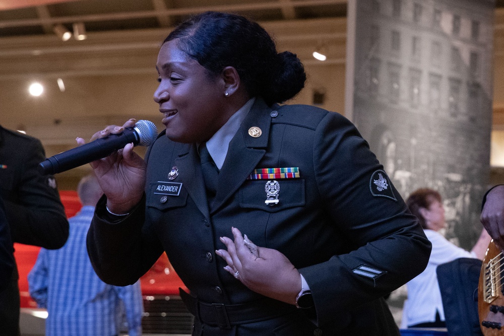 Motor City 24 73rd Army Band Vocalist performs at Governor's Reception