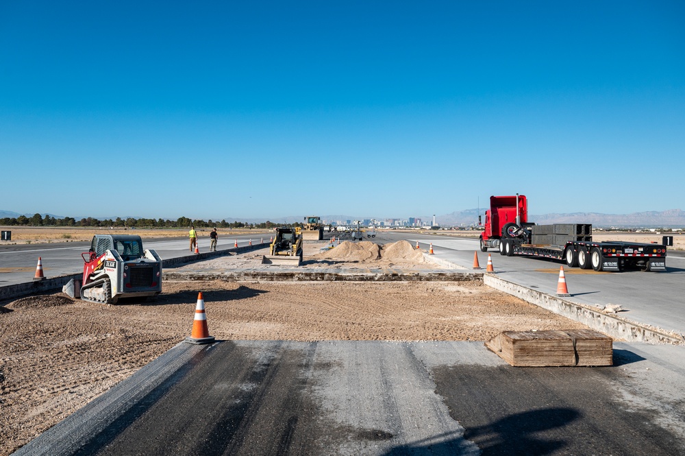 Nellis AFB Runway under construction