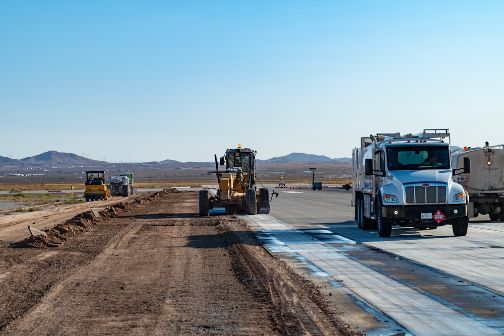 Nellis AFB Runway under construction