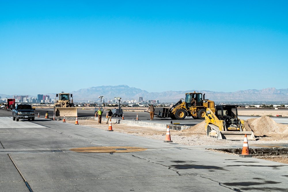 Nellis AFB Runway under construction