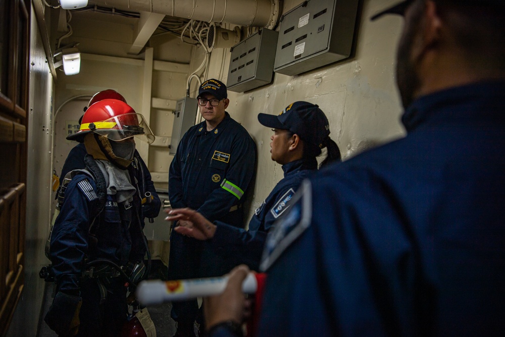 Nimitz Sailors Participate in General Quarters Drill