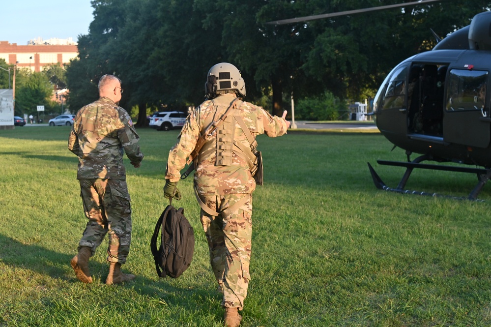 DCARNG Aviation provides Land Component Command (LCC) senior leaders transport