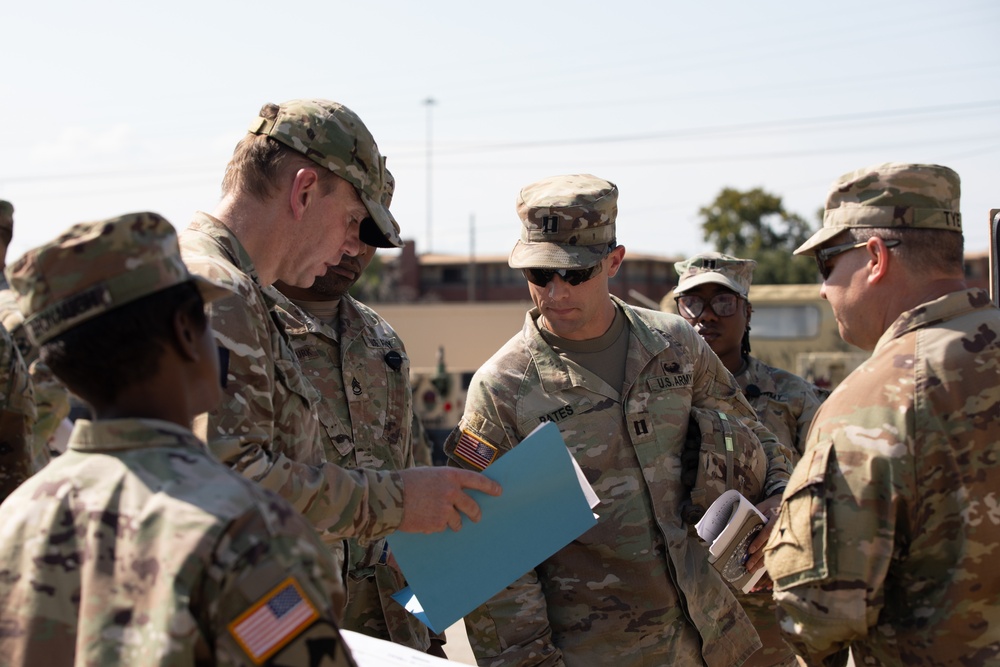 III Armored Corps Deputy Commanding Generals asses the conditions of HHBN's Maintenance and Equipment