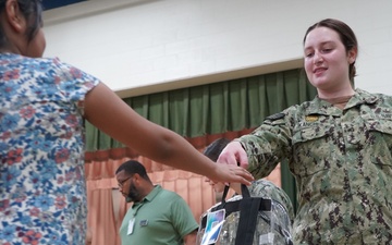 NWS Yorktown Sailors and Marines support Back-to-School event in Newport News, Virginia