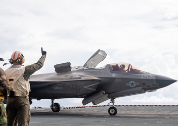 USS America (LHA 6) Conducts F-35B Flight Operations