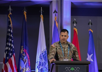 Brig. Gen. Wagh introduces Military Historian during the Joint Leadership Conference in Detroit, Mi.