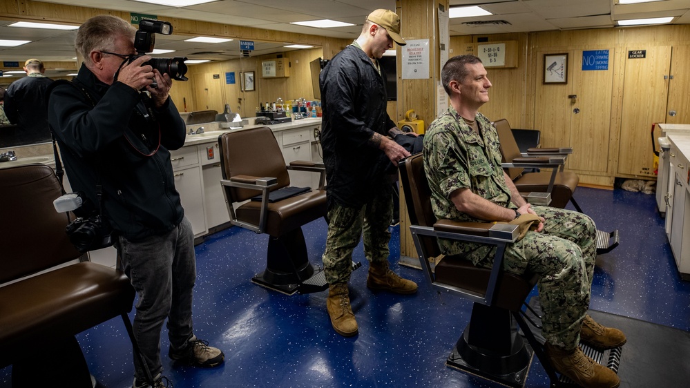 Emory S. Land Hosts Tour for News Teams in HMAS Stirling