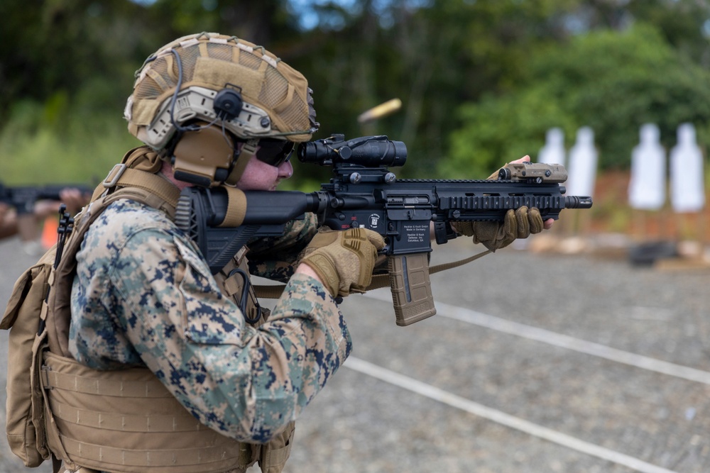 Koa Moana 24: Marines Instruct Palau Police Personnel Through a Live Fire Range